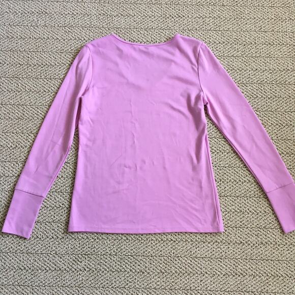 NWT - Ann Taylor Button Cuff Scoop Neck Top Pink Small - Picture 8 of 8